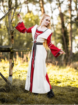 Baummwoll Mittelalter Kleid "Amalia" rot